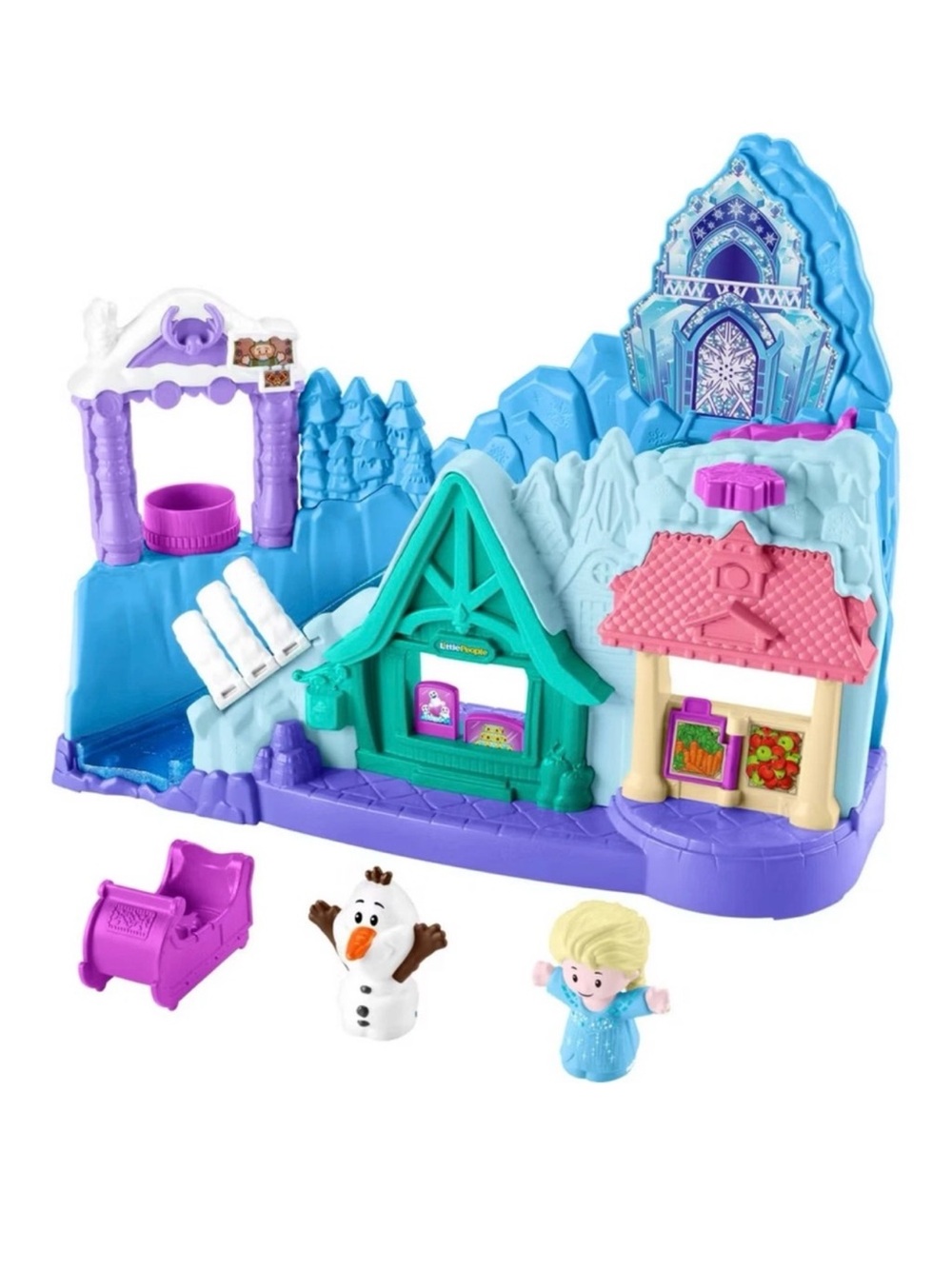 Fisher-Price Frozen Little People Sledding Adventures Playset *NEW*